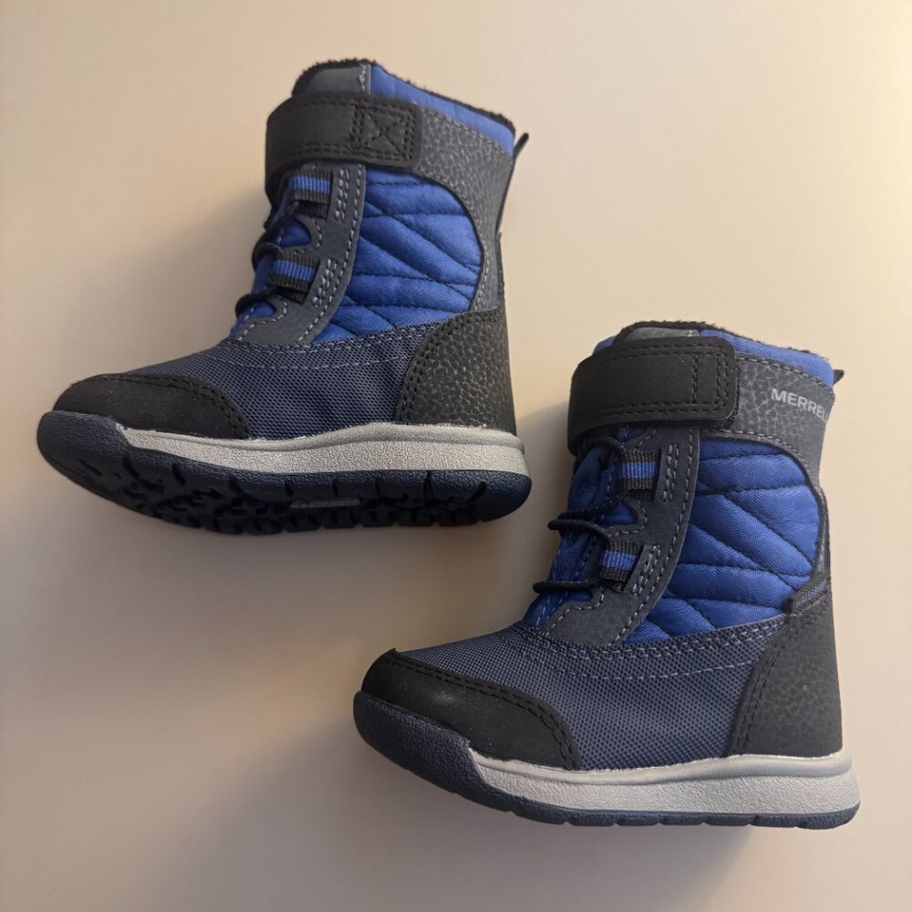 Used Like New Size 4 Baby Merrell Unisex Snow Storm 2.0 Waterproof Winter Boot
